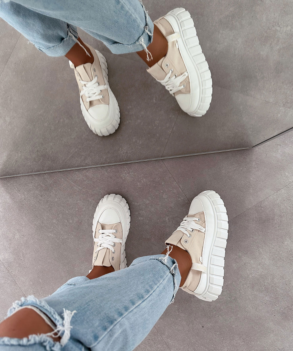 Sneakersy Clareta beżowe