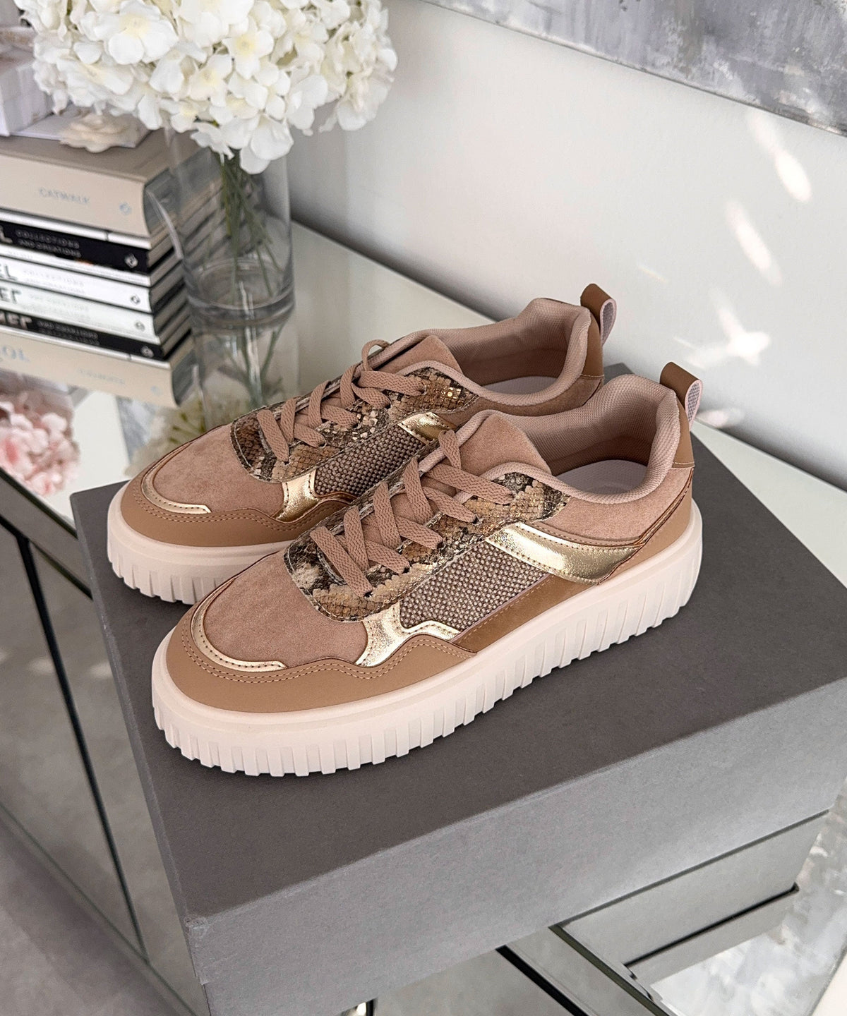 Sneakersy Daria taupe