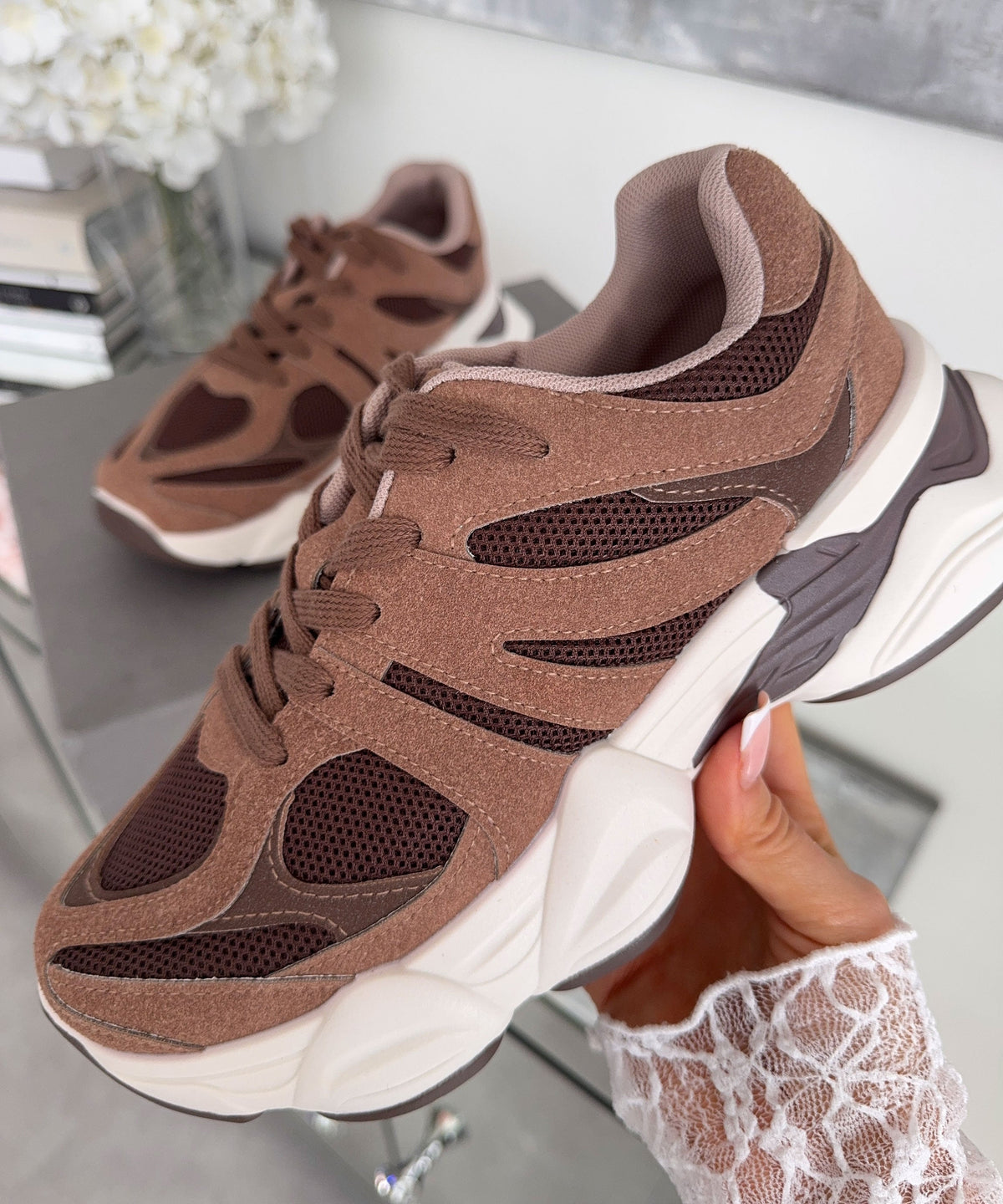 Sneakersy Lula brązowe