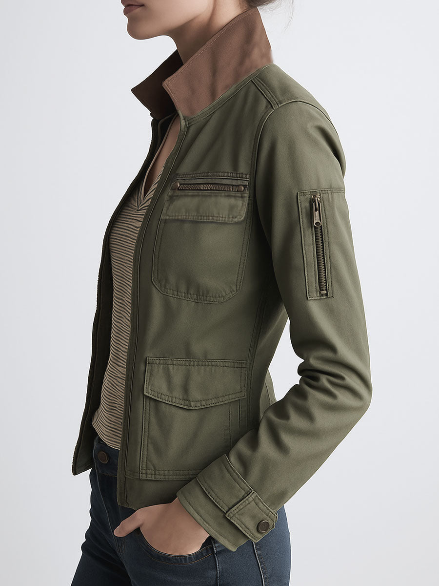 Aurane | Veste utilitaire en coton à poches plaquées