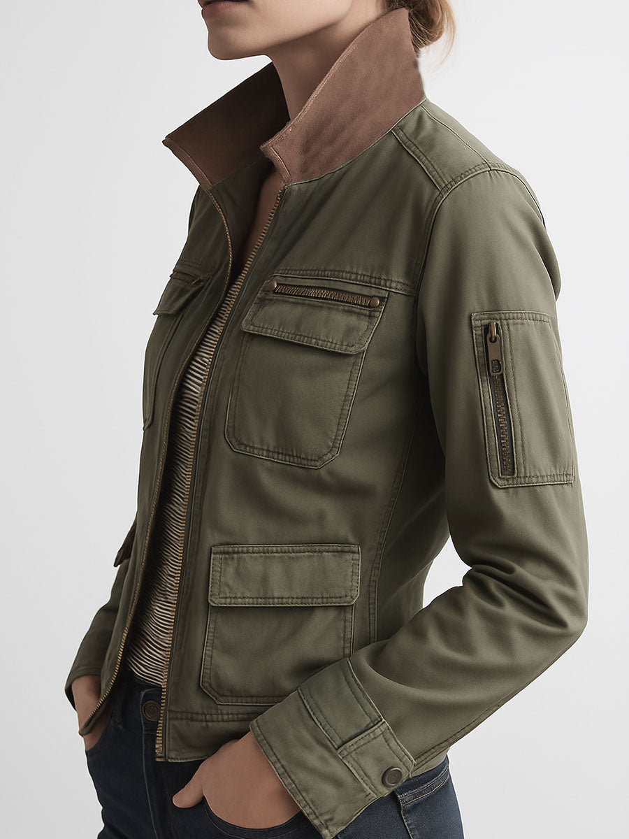 Aurane | Veste utilitaire en coton à poches plaquées