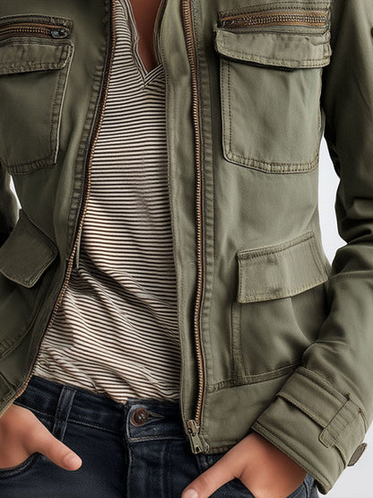 Aurane | Veste utilitaire en coton à poches plaquées