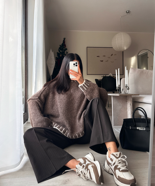 Sneakersy Marlina brązowe