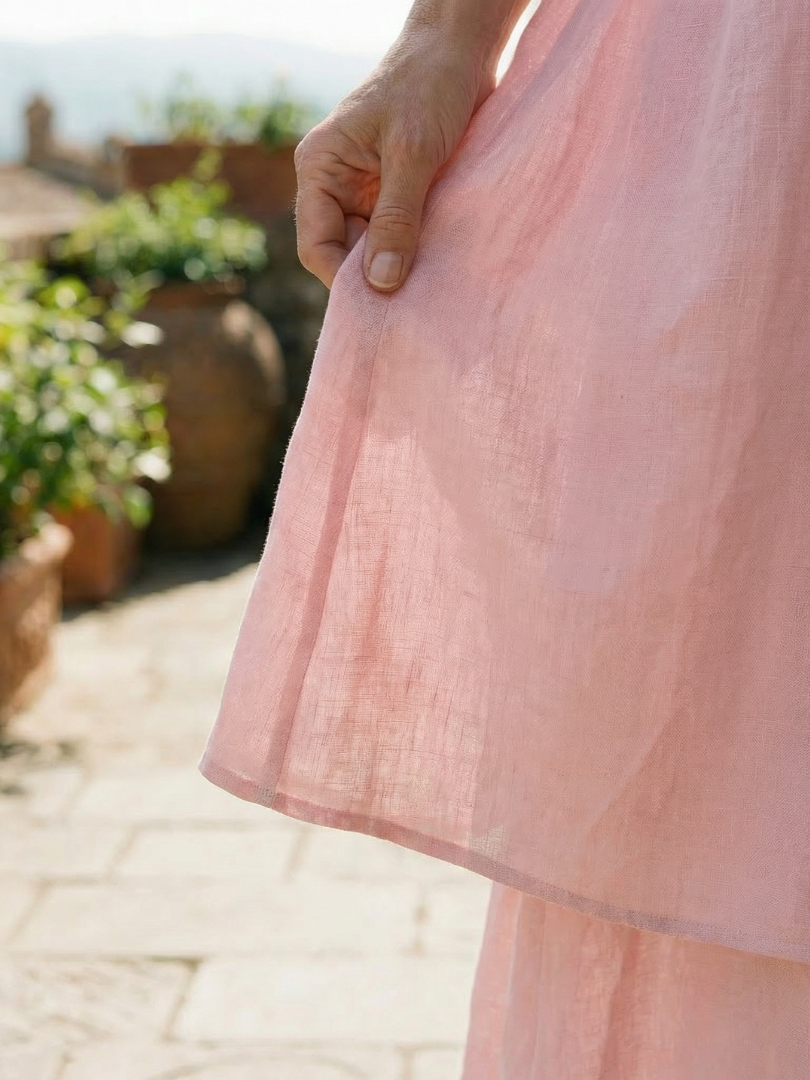 Armance — Robe longue à volants superposés