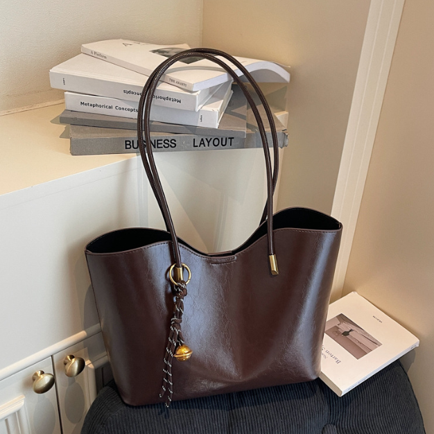 Sac cabas Sierra brun foncé vu de côté