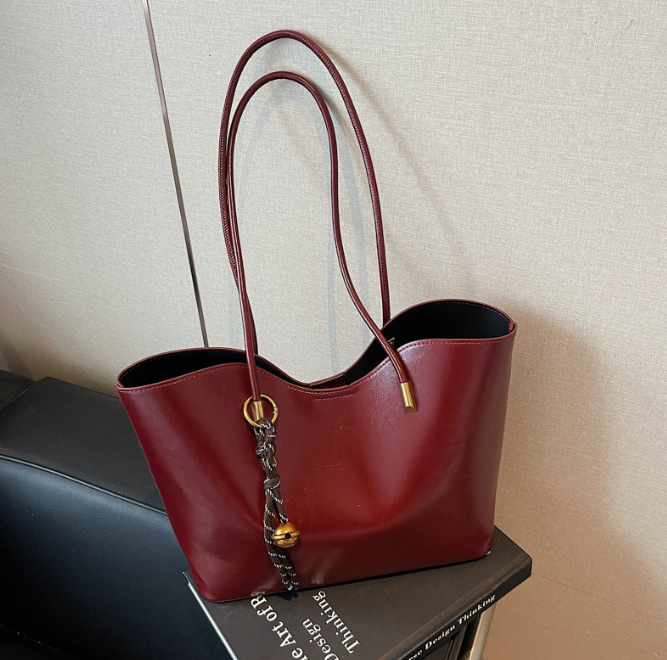 Sac cabas Sierra bordeaux vu de côté