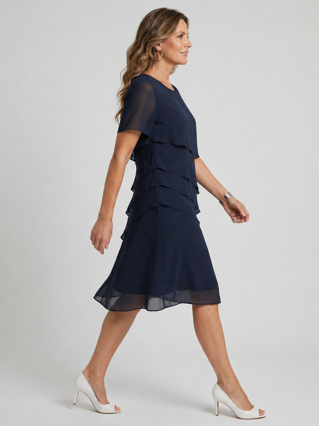 Louise — Robe à volants asymétriques