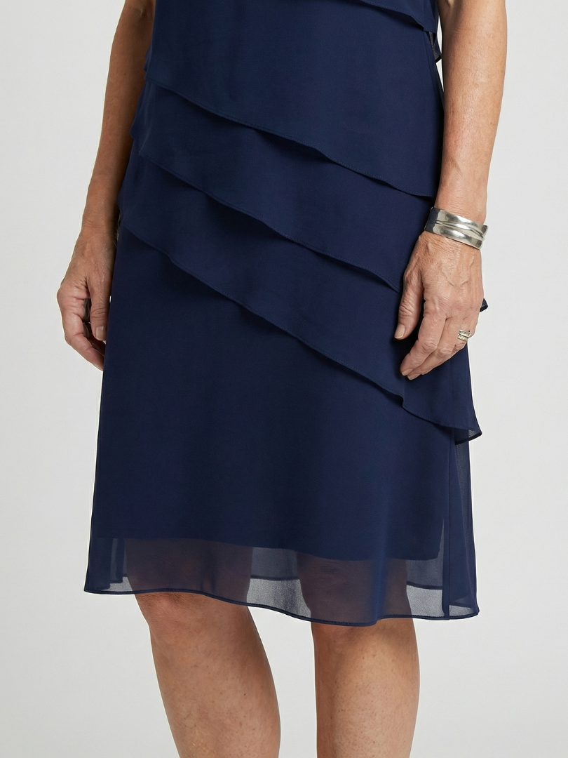 Louise — Robe à volants asymétriques