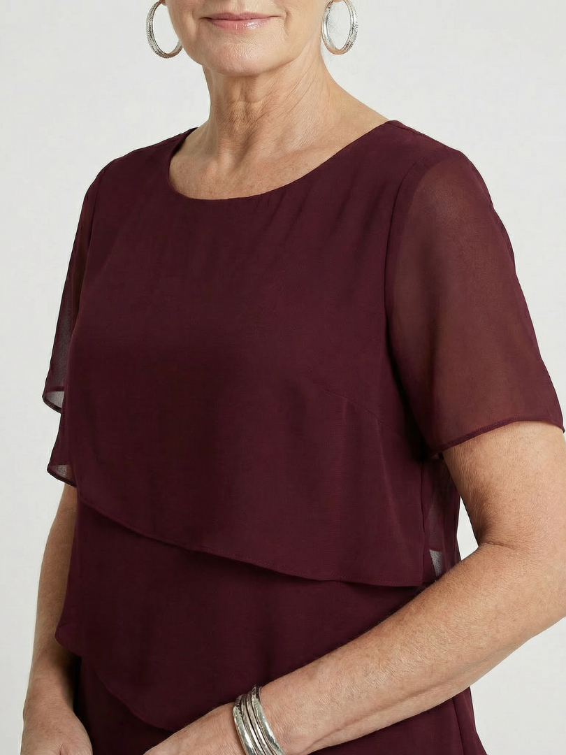 Louise — Robe à volants asymétriques