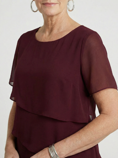 Louise — Robe à volants asymétriques