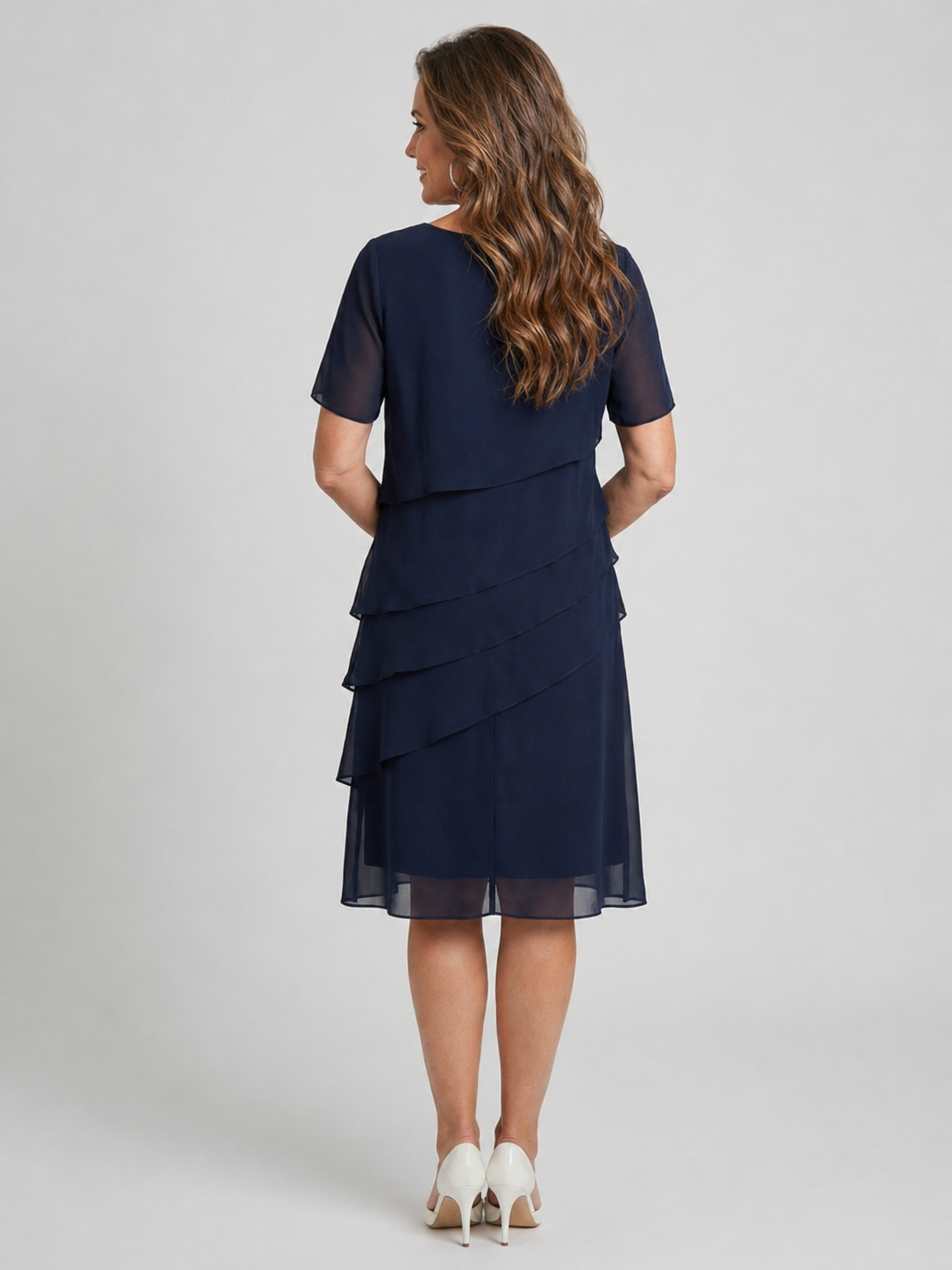 Louise — Robe à volants asymétriques