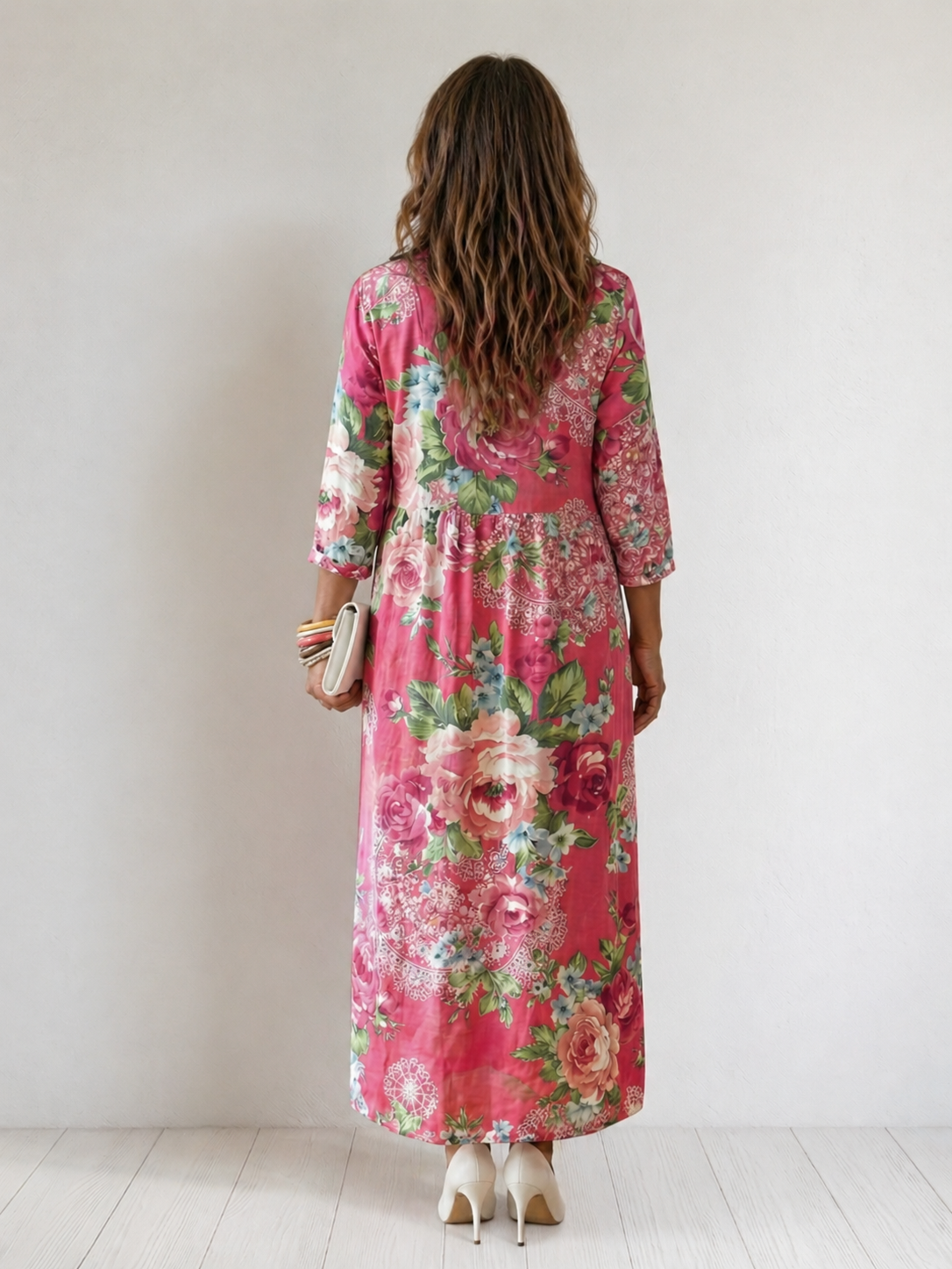 Perrine — Robe longue à grandes fleurs