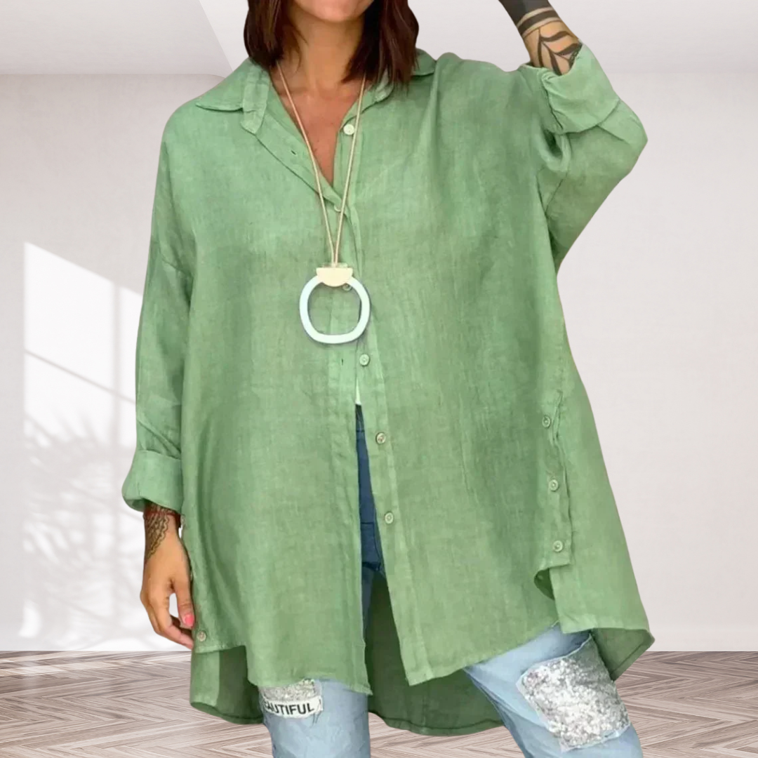 Yseult | Chemise oversize à fente latérale