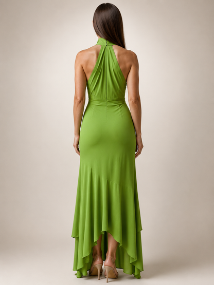 Lyse — Robe longue dos nu drapée