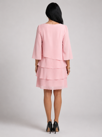Élise — Robe à volants et manches évasées