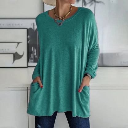 Maëlys | Tunique longue à poches — Vert d'eau