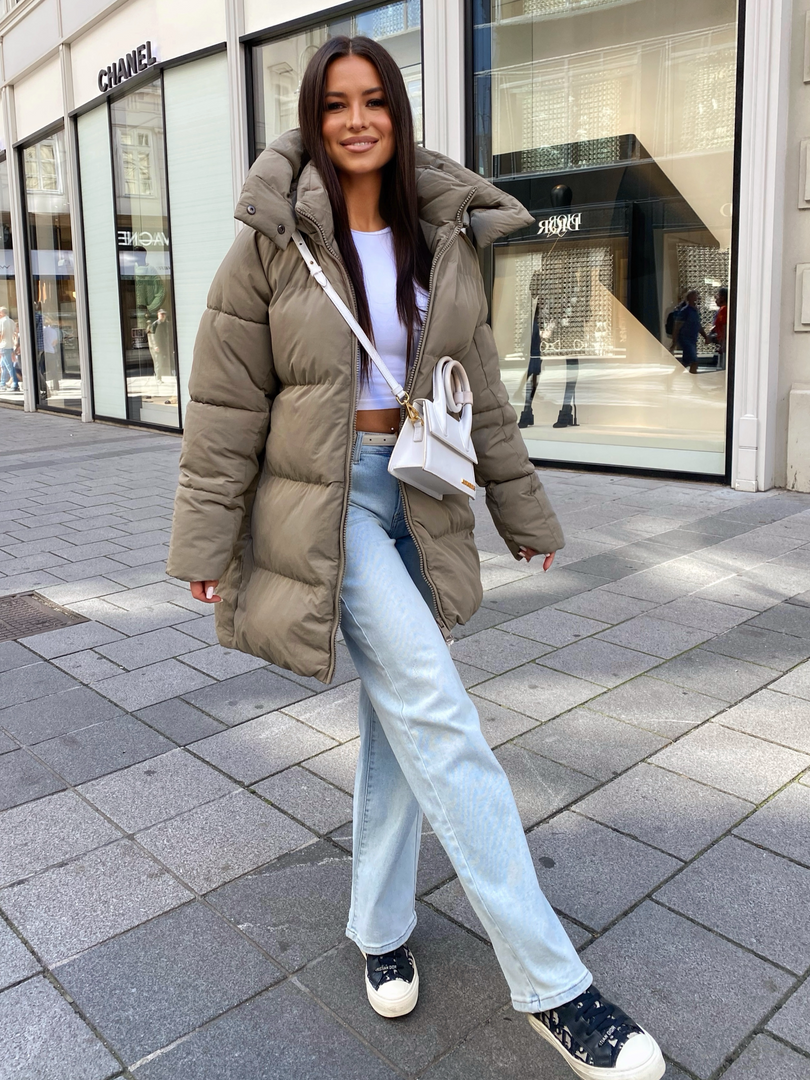 Addie – kurtka pikowana, kolor khaki