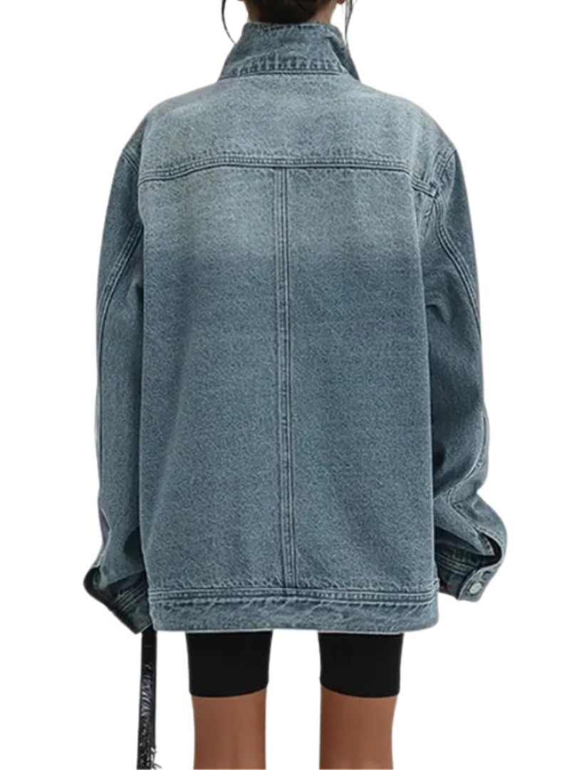 Alixe | Kurtka jeansowa oversize ze stójką