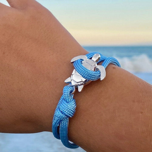 Tortue Marine | Bracelet torsadé avec fermoir tortue – Vue 01