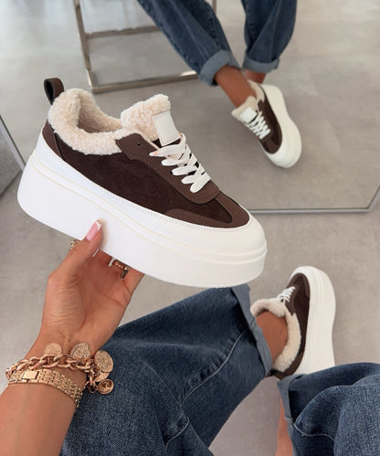 Sneakersy Nuva brązowe