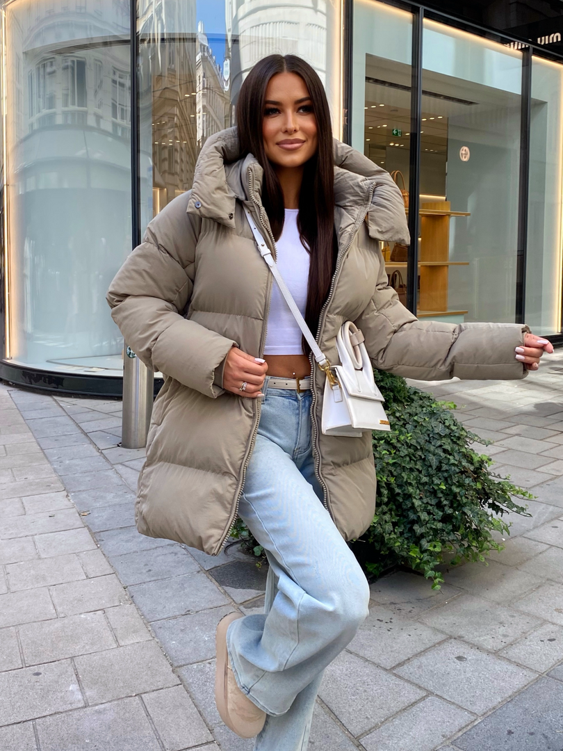 Addie – kurtka pikowana, kolor taupe