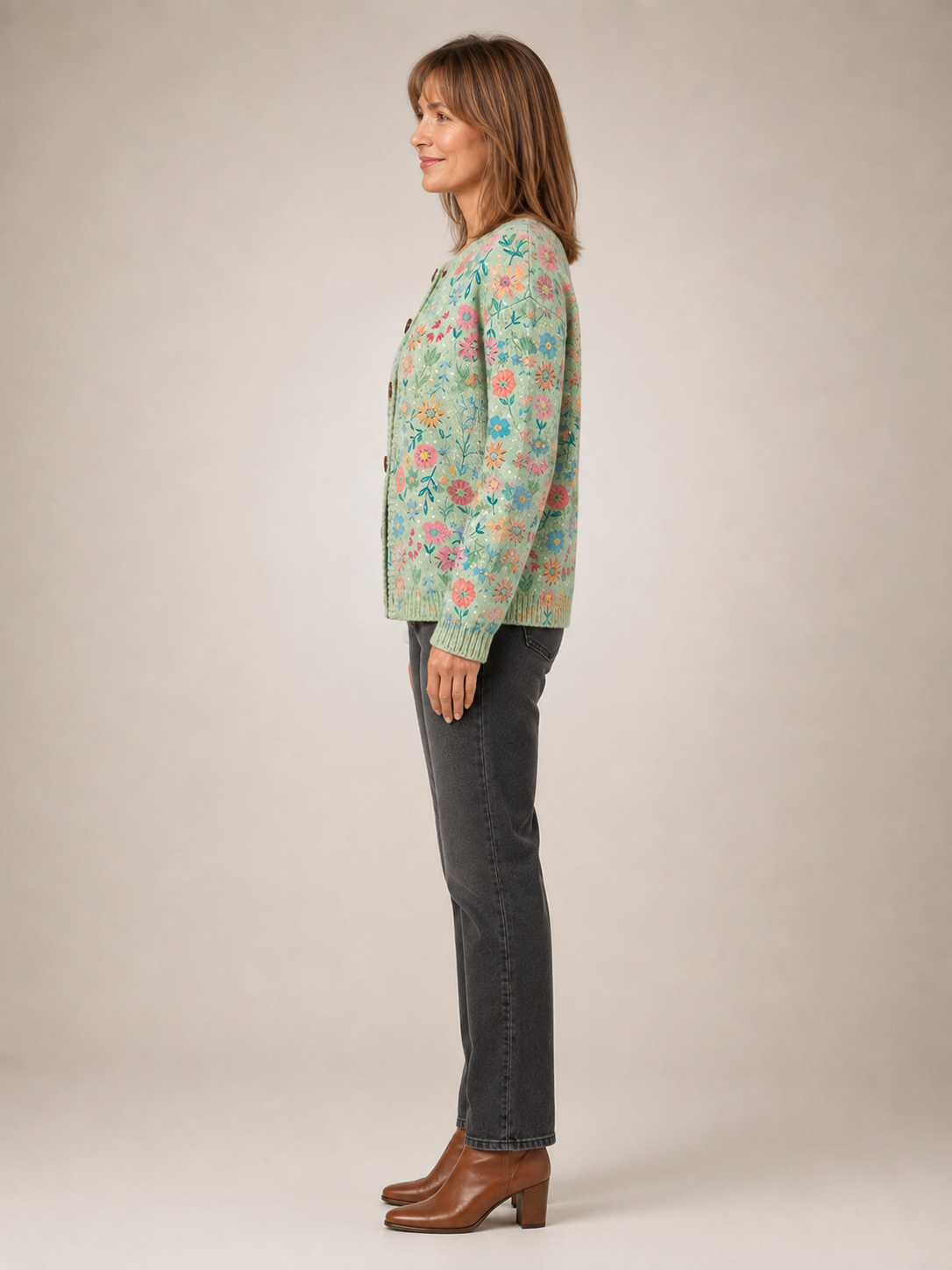 Foxfield | Kwiatowy kardigan vintage