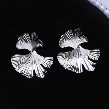 Feuille de Ginkgo | Grandes boucles d'oreilles avec feuille de ginkgo – Vue 05