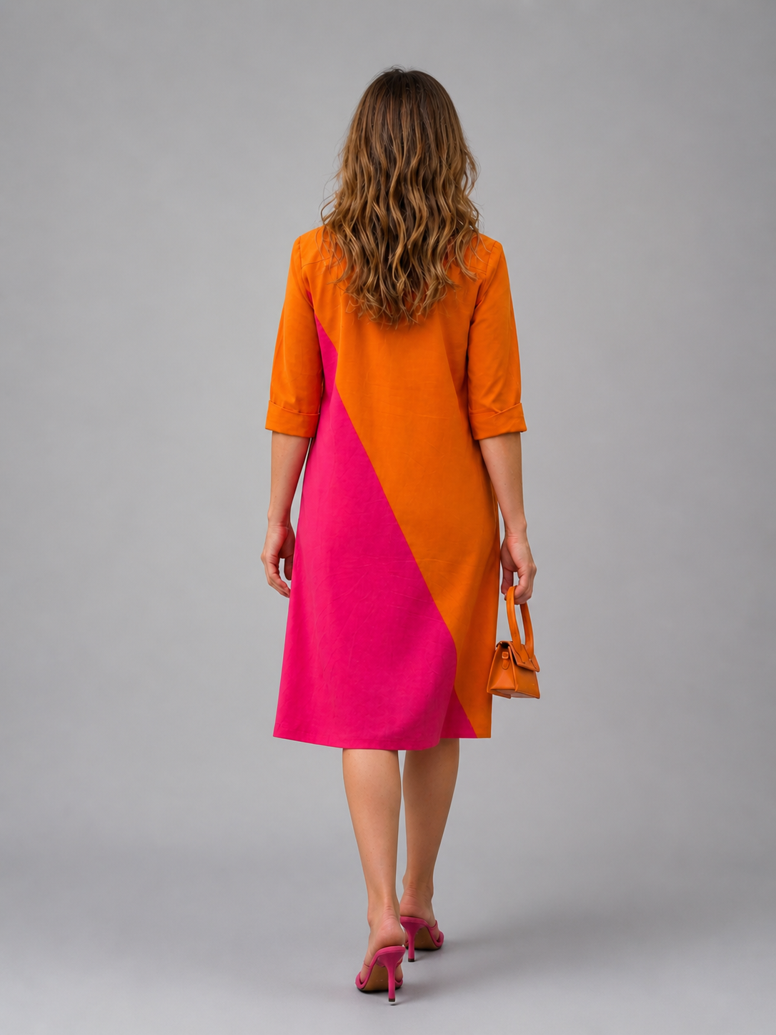 Cassandre — Robe courte chemise bicolore