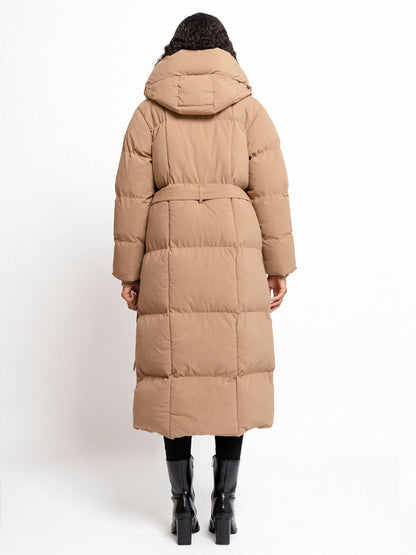 Alea – długa parka, kolor karmelowy