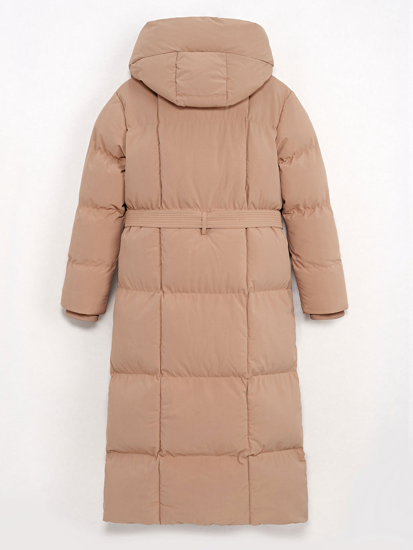 Alea – długa parka, kolor karmelowy