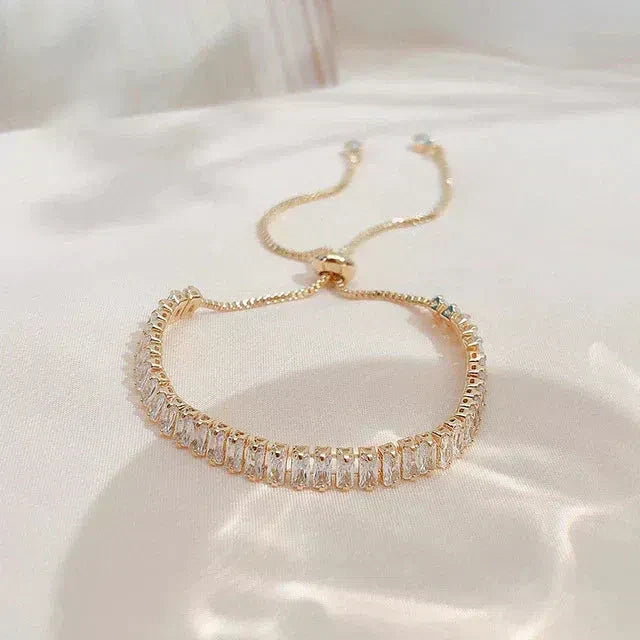 Ligne Claire | Bracelet réglable avec pierres claires – Vue 02
