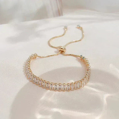 Ligne Claire | Bracelet réglable avec pierres claires – Vue 02