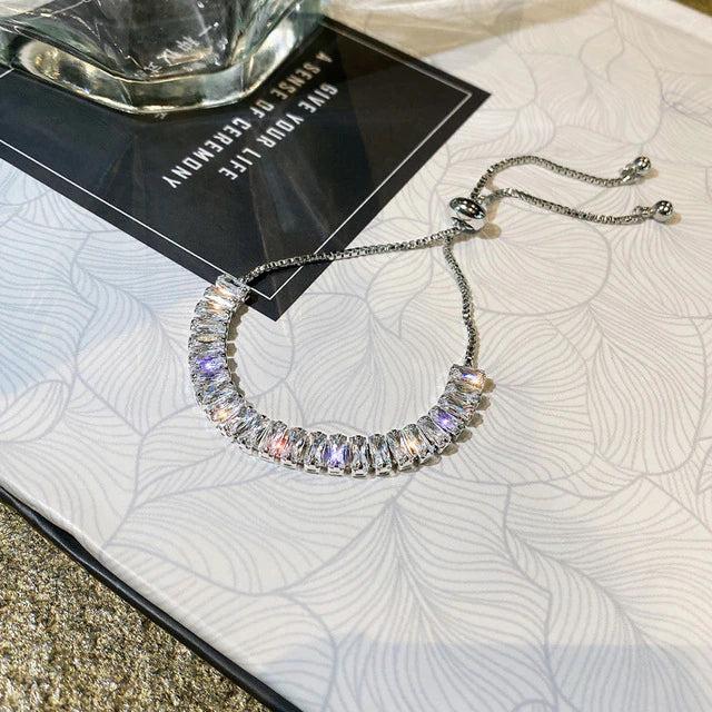 Ligne Claire | Bracelet réglable avec pierres claires – Vue 03