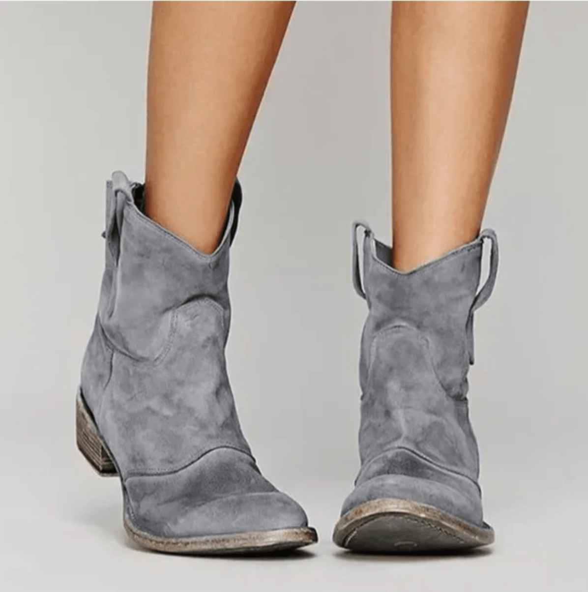 Loïse | Bottines western en suédine — Gris