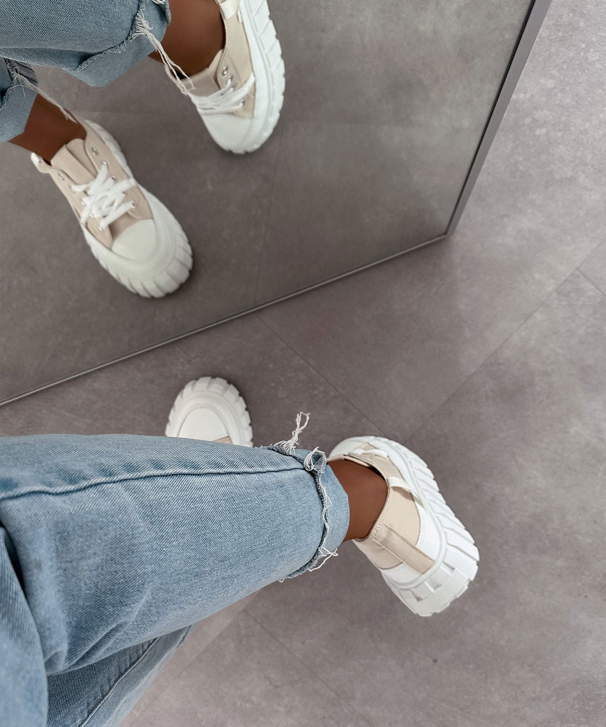Sneakersy Clareta beżowe