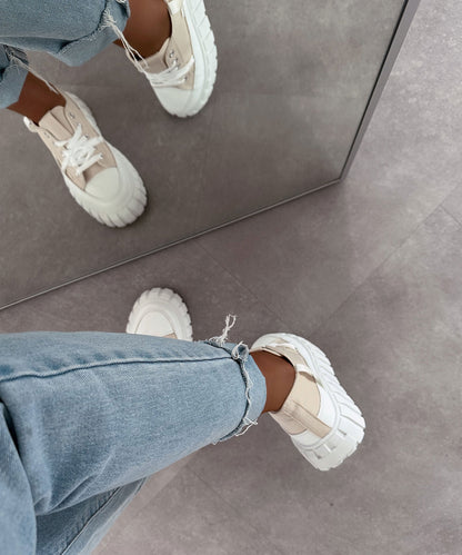 Sneakersy Clareta beżowe