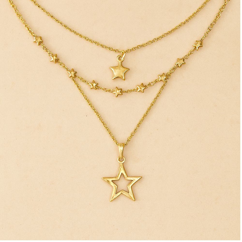 Stella | Collier superposé avec étoiles – Vue 02