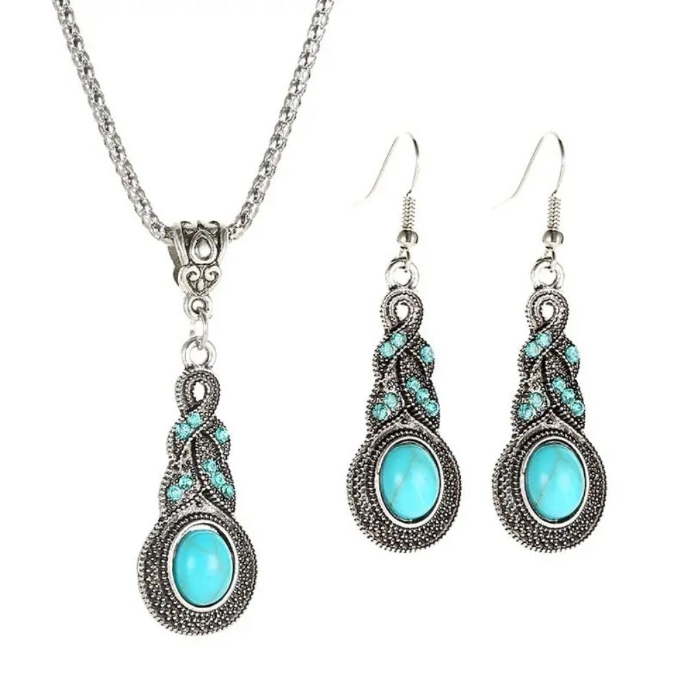 Ton Marin | Parure avec pierres turquoise – Vue 02