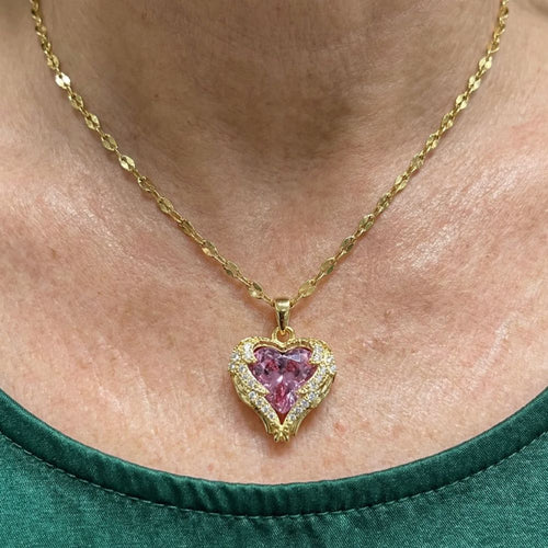 Amélie | Collier cœur avec ailes – Vue 01