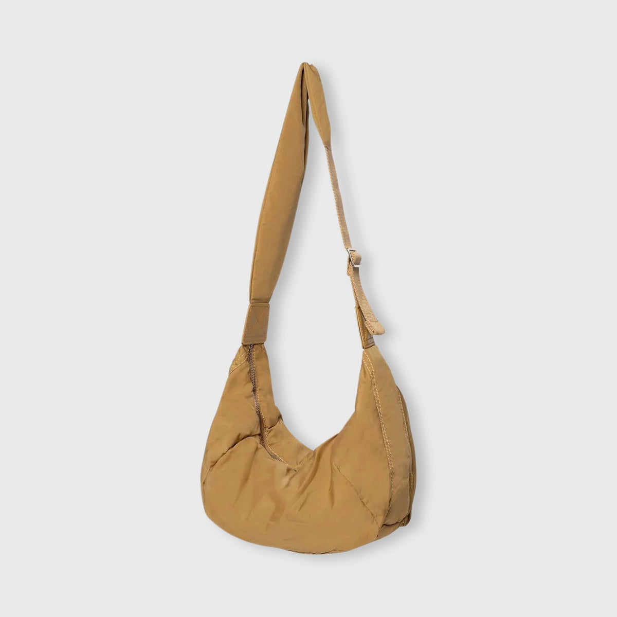 Sac bandoulière Nylon Souple curry vu de face