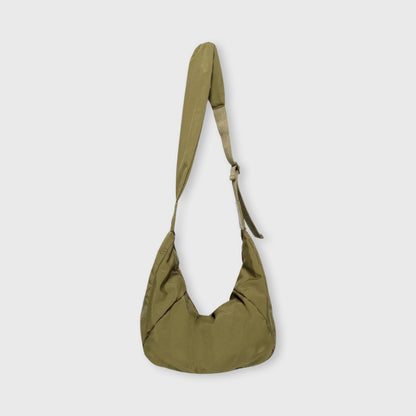 Sac bandoulière Nylon Souple olive vu de côté