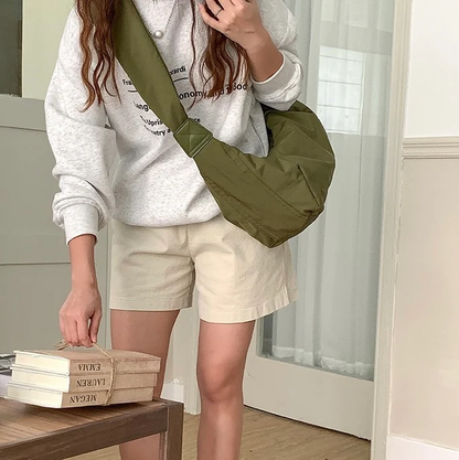 Sac bandoulière Nylon Souple olive, photo détail