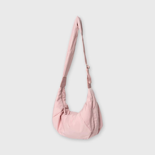 Sac bandoulière Nylon Souple rose vu de face