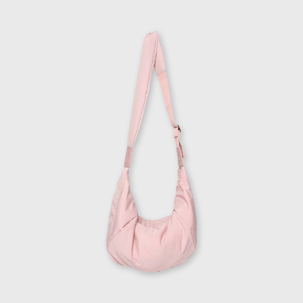 Sac bandoulière Nylon Souple rose vu de côté