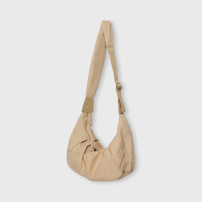 Sac bandoulière Nylon Souple sable vu de face