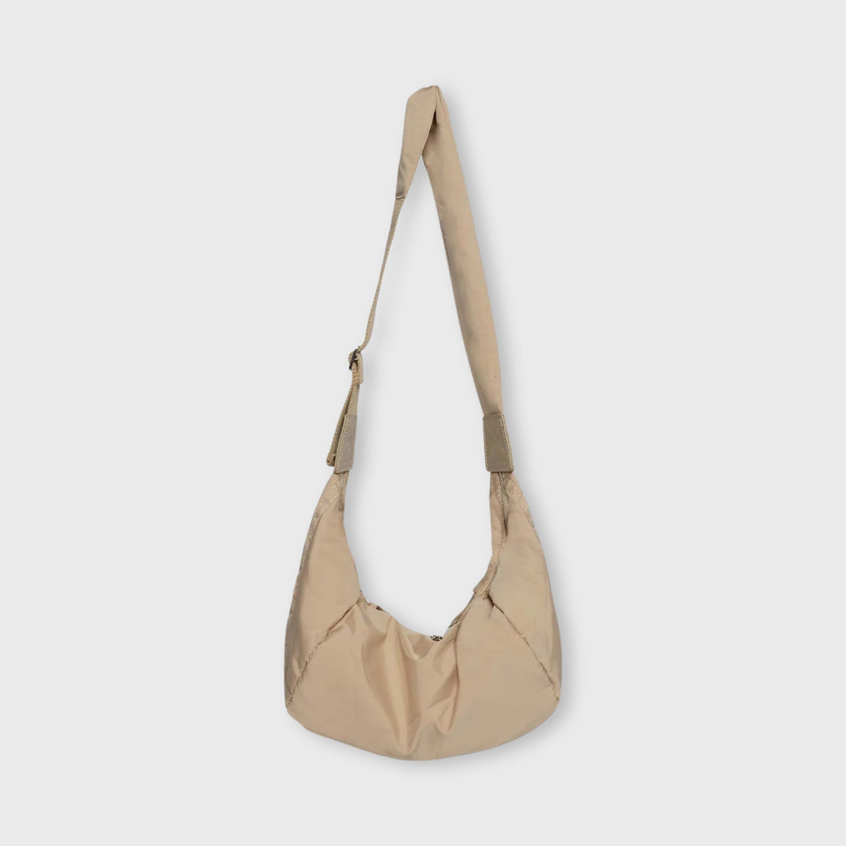 Sac bandoulière Nylon Souple sable vu de côté