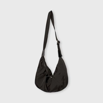 Sac bandoulière Nylon Souple noir vu de face