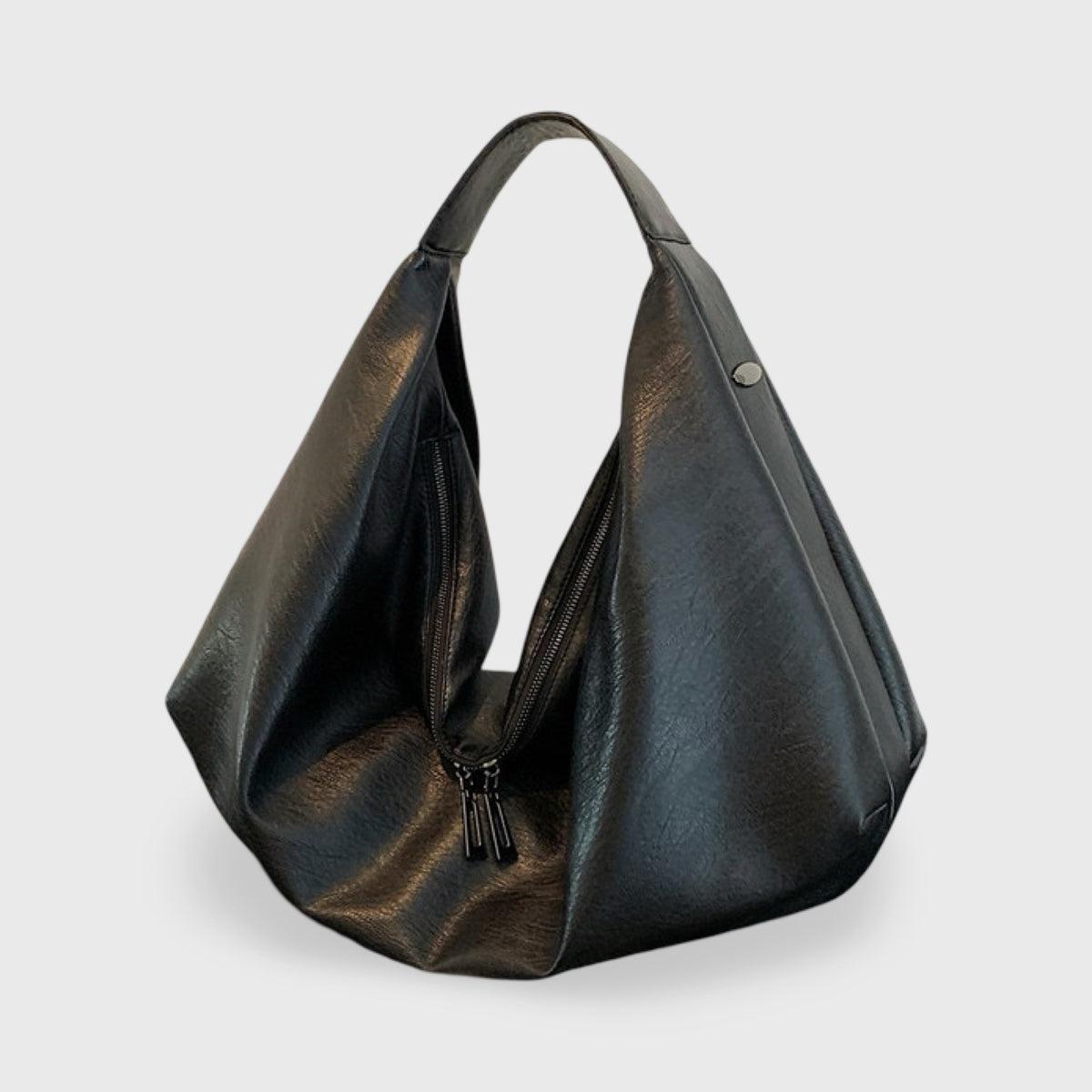 Sac porté épaule Souple XL noir vu de face
