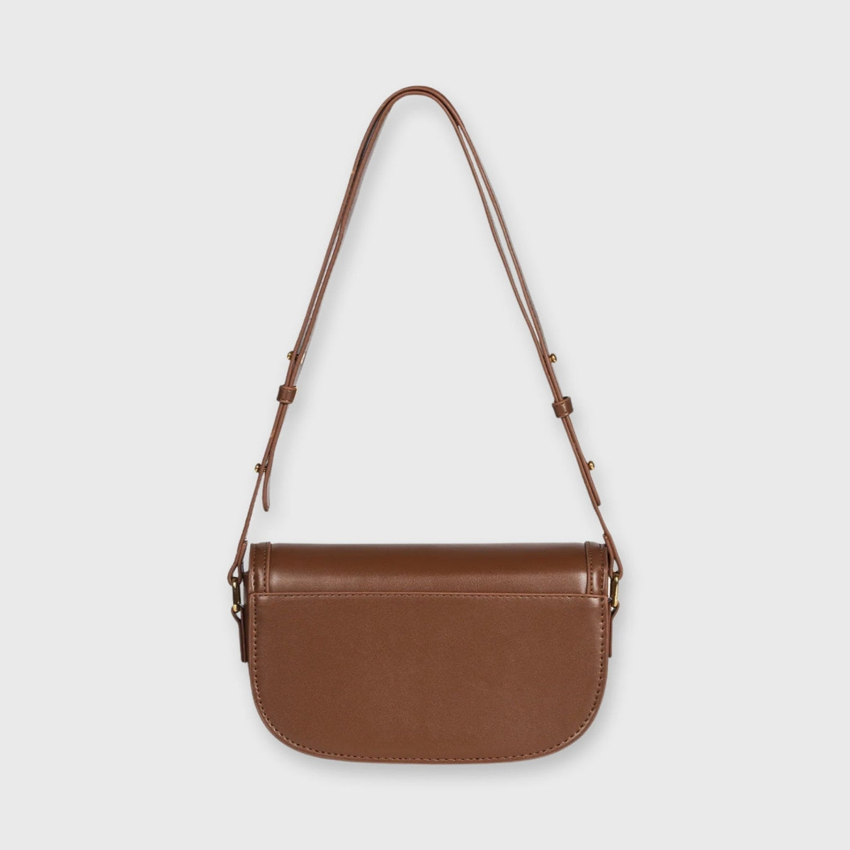 Mini sac porté épaule Bella brun porté à l'épaule
