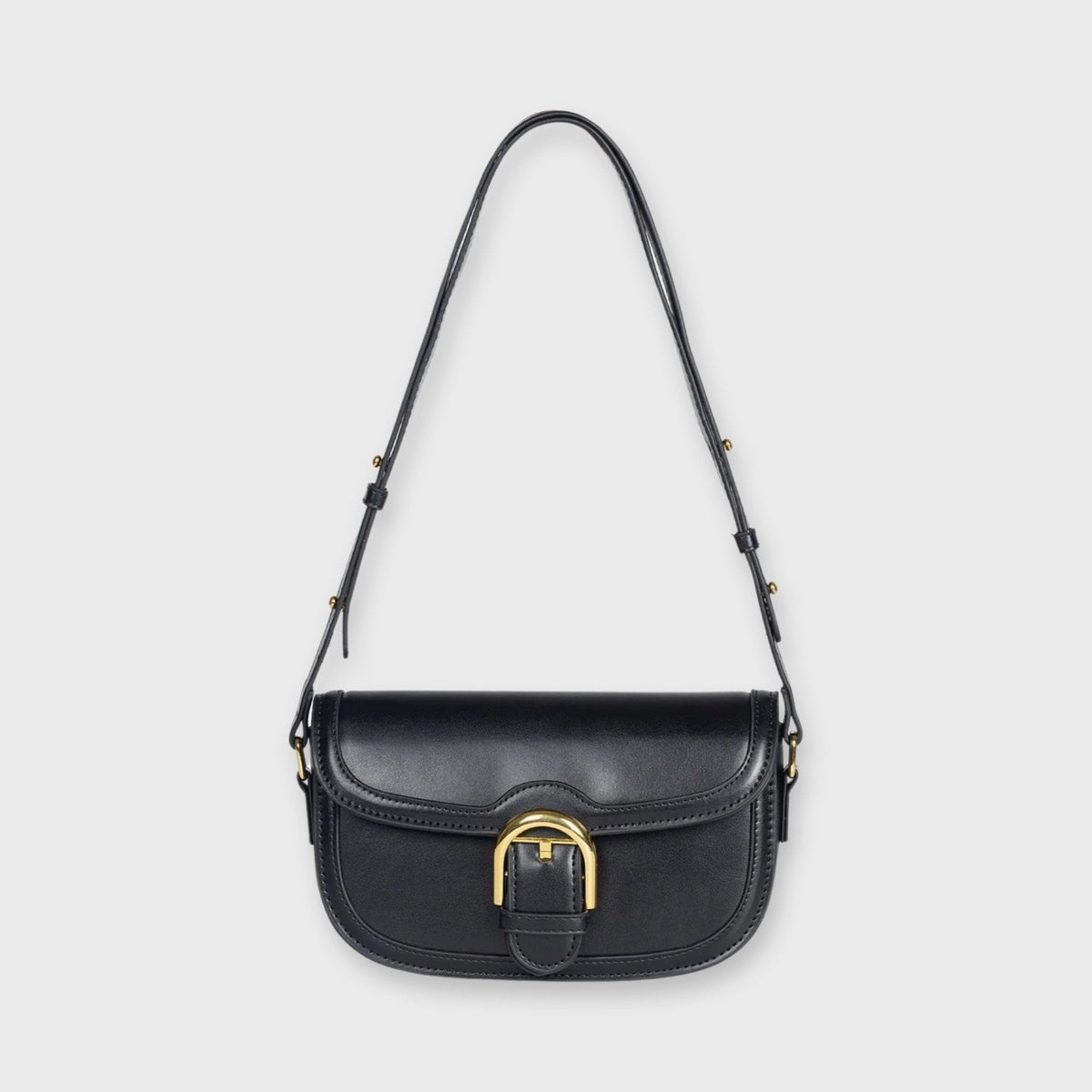 Mini sac porté épaule Bella noir vu de face